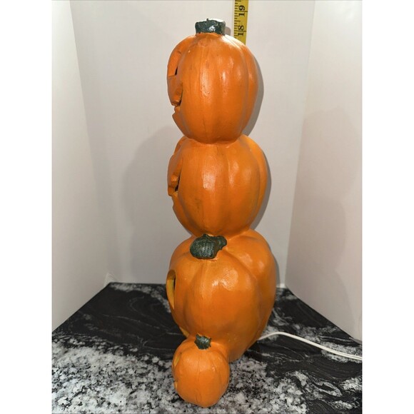 Vtg 1999 Paper Magic Stacked Jack-O-Lantern Pumpkin Lighted Totem Halloween Rare - Picture 12 of 16